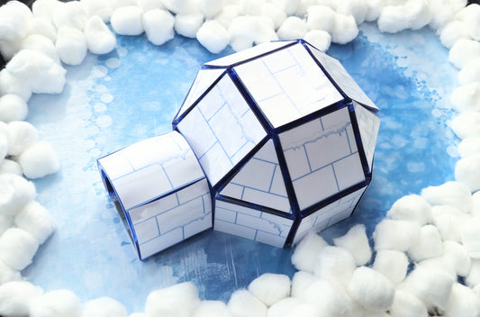 Snowy Igloo Printable playset bundle - Flisat and magnet tile toppers