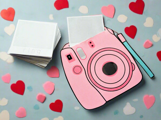 Valentines Day secret message camera printable with tracing words