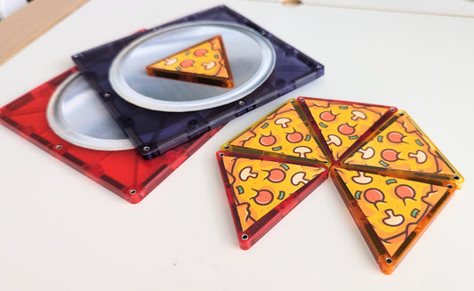 Magnet tile toppers - Pizza party