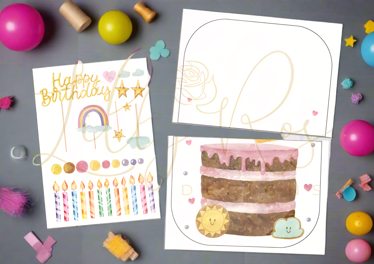 Flisat insert - Birthday cake decorating set with candles