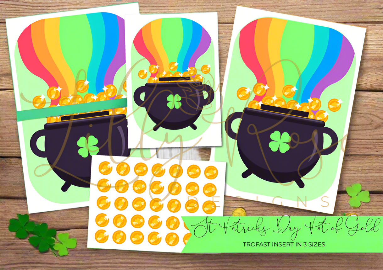 Flisat insert - St Patrick's Day pot of gold posting insert