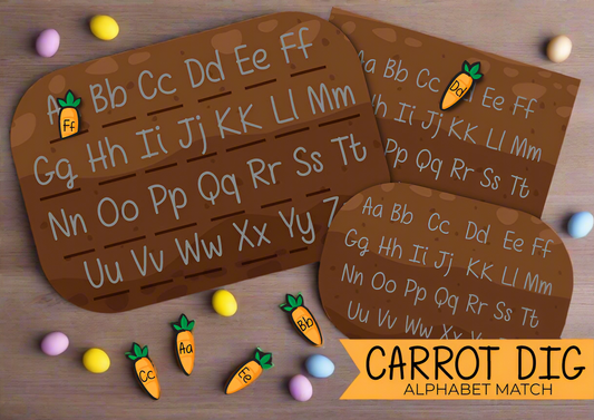 Flisat Insert -Carrot alphabet matching activity