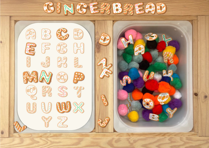 Flisat Insert - Gingerbread alphabet match activity